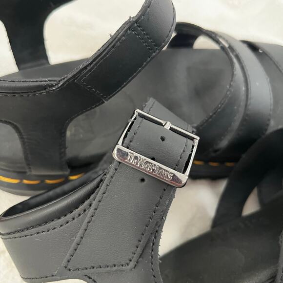 Dr. Martens Blaire Flatform Sandal Black Leather Women’s 9 Chunky Gladiator Goth - Picture 10 of 10